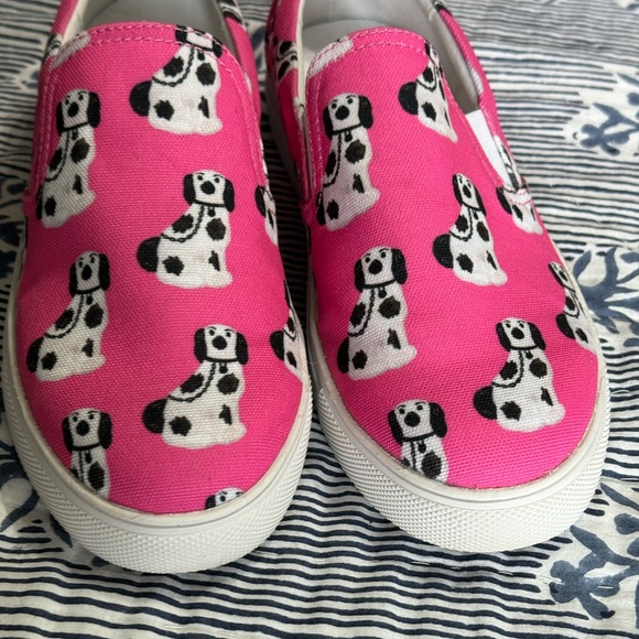 Custom printed Staffordshire dog slip on sneakers - Picture 3 of 9